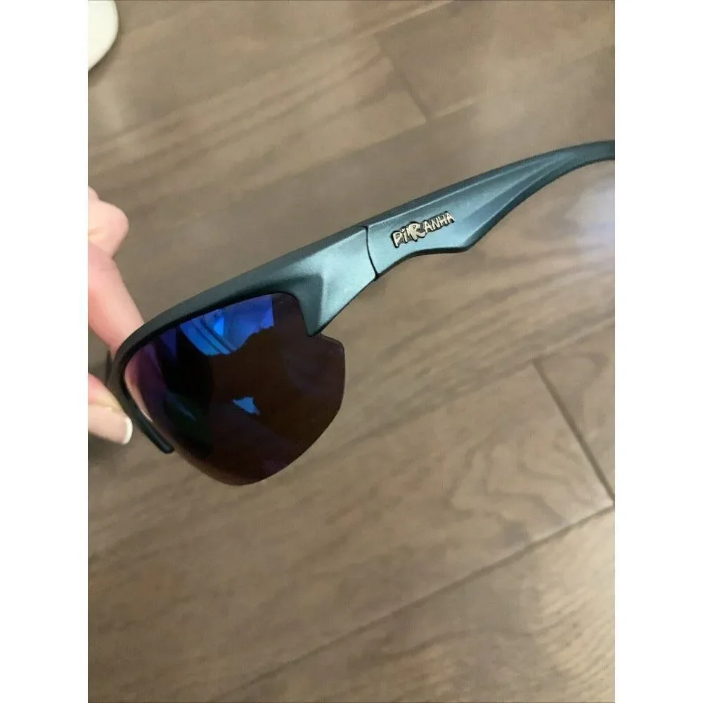 Piranha Unisex Adult Blue Rainbow Mirror Lens Sport Sunglasses #45